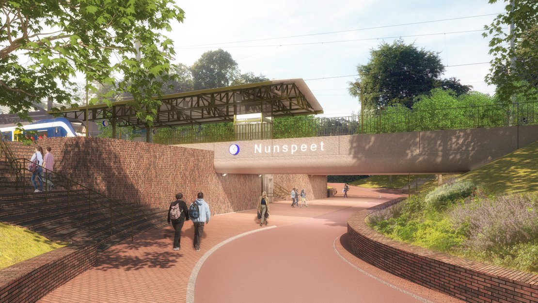 Ontwerp eindsituatie langzaamverkeertunnel 